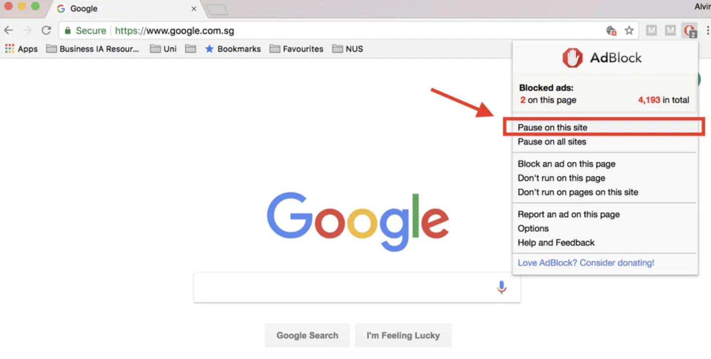 Erweiterungen und Ad-Blocker deaktivieren
