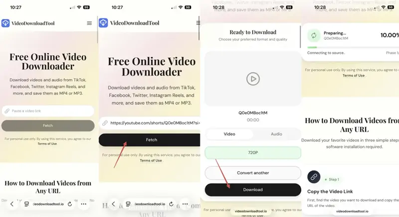 تنزيل فيديو YouTube Shorts