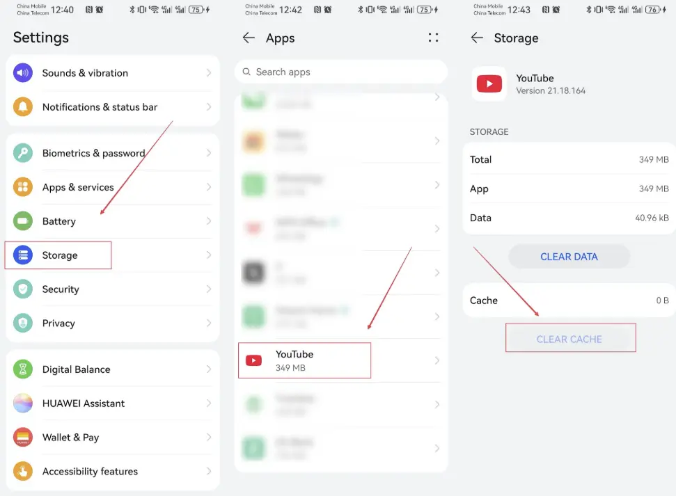 إيقاف إجباري ومسح الكاش على Android