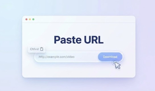 Coller l'URL de la video