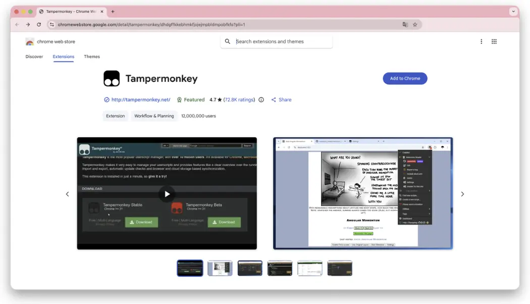 Instalar a extensao Tampermonkey